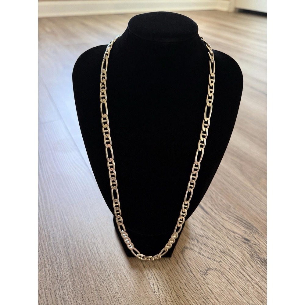 Thick Heavy 38+ Gram Solid 925 Sterling Silver Italian Figaro Chain Necklace
